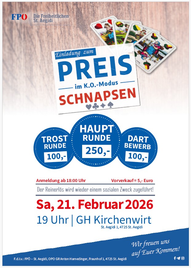 Preisschnapsen St. Aegidi