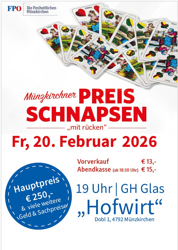 Preisschnapsen Münzkirchen